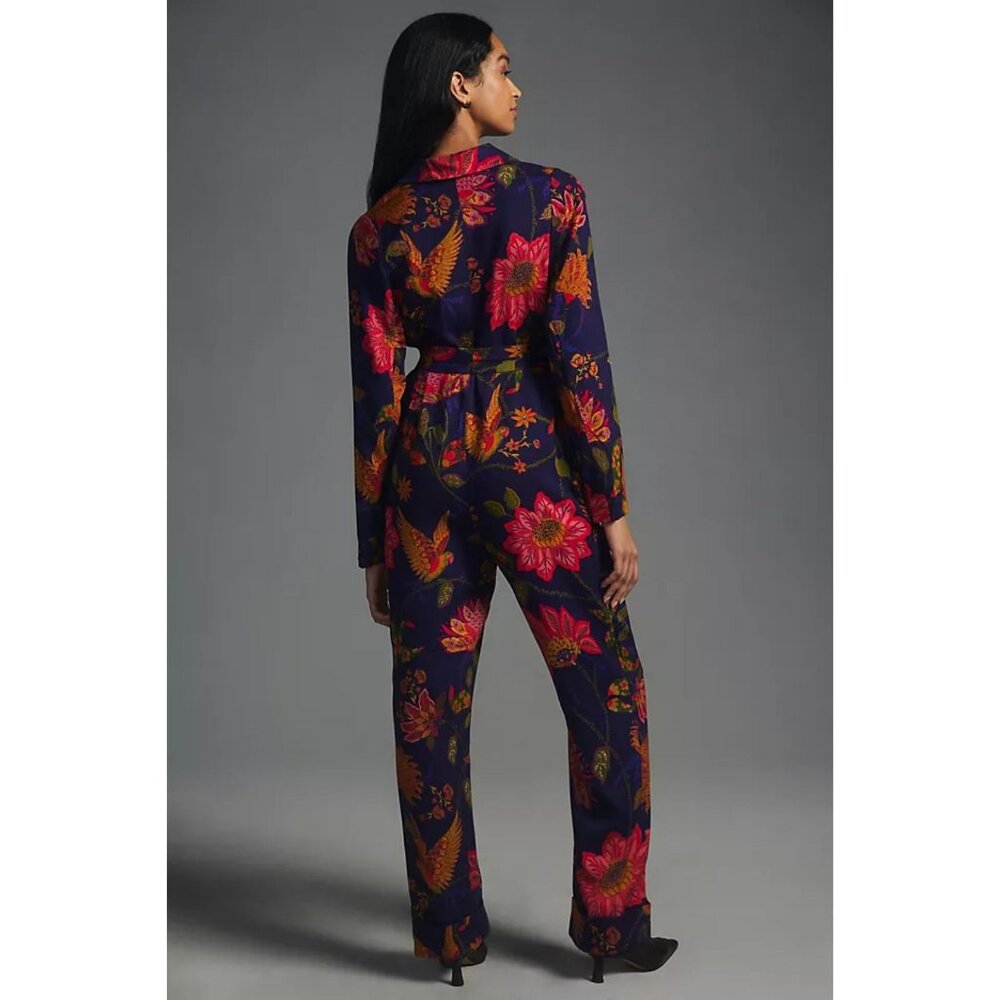 Farm Rio X Anthropologie Floral Button Front Jumpsuit - Picture 4 of 8